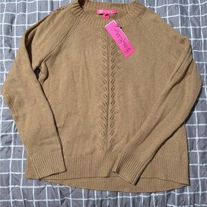 Lilly Pulitzer Camel Crew Neck Sweater